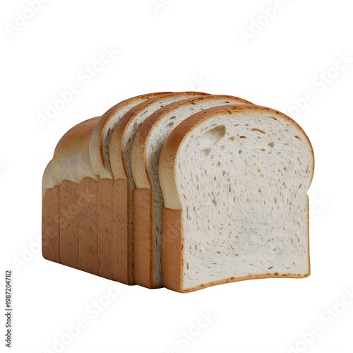 Loaf of Sliced Bread - Realistic Style isolated on transparent background