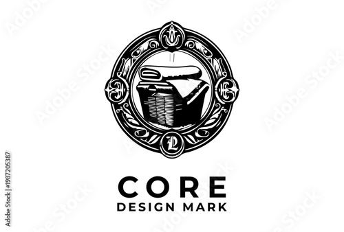 Laundry Towel Icon Presented As Black Vintage Logo Sketch Engraving Vector Illustration For Cleaning And Home Service Design