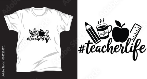 Teacher graphic vector t shirt design print