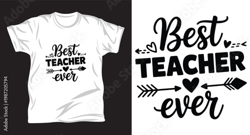 Teacher graphic vector t shirt design print