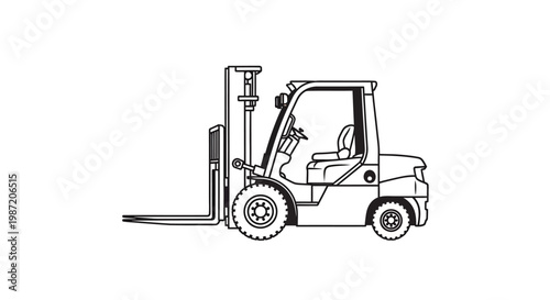 Forklift truck industrial vehicle equipment.