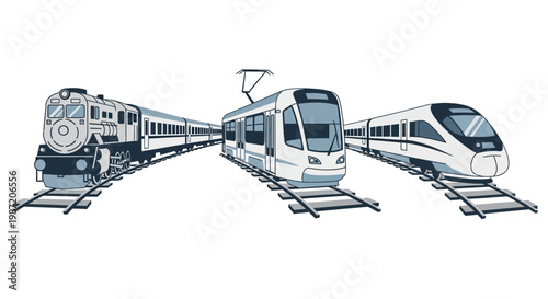 Trains on railroad tracks side by side.