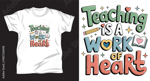 Teacher graphic vector t shirt design print