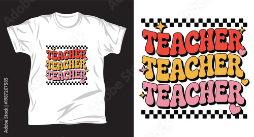 Teacher graphic vector t shirt design print