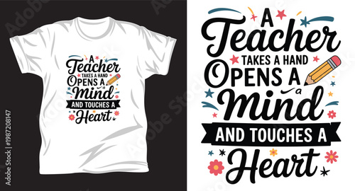 Teacher graphic vector t shirt design print