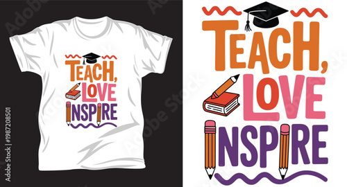 Teacher graphic vector t shirt design print