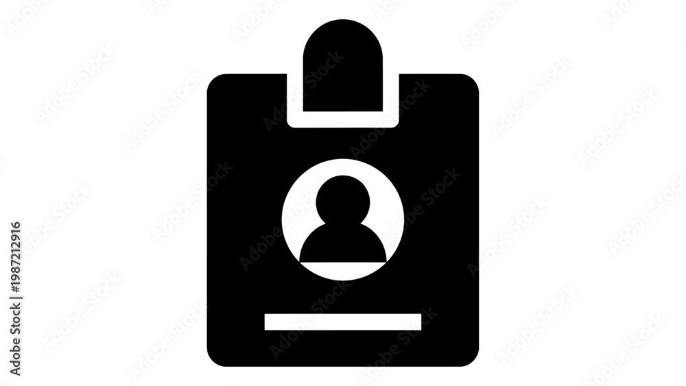 Fototapeta premium Id card icon vector illustration isolated on white background