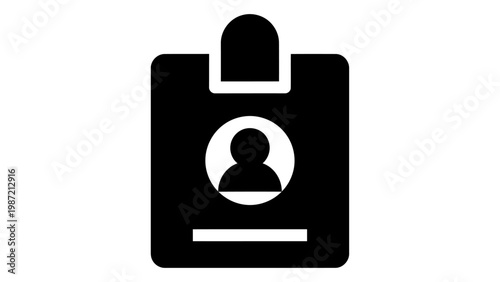 Id card icon vector illustration isolated on white background