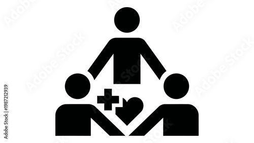 Medical care and support icon isolated on white background