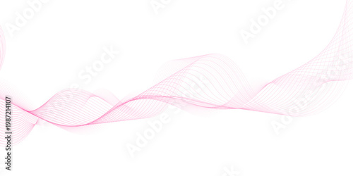 Abstract pink wavy lines Digital frequency track equalizer background. Curved wave smooth stripe seamless pattern. Wave lines created using blend tool. graphic design template banner business wave.
