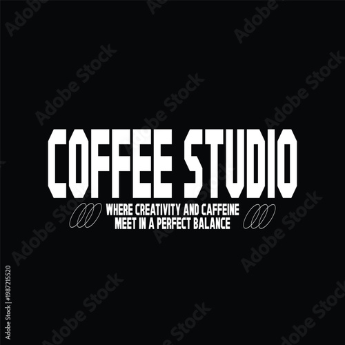 coffee studio tall condensed streetwear typography t-shirt design