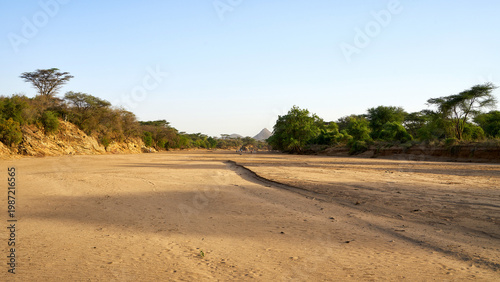 The dried-up Turmi River in the Omo Valley in southern Ethiopia.