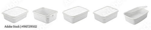 Foto Keep your home organized with our durable white plastic storage bins