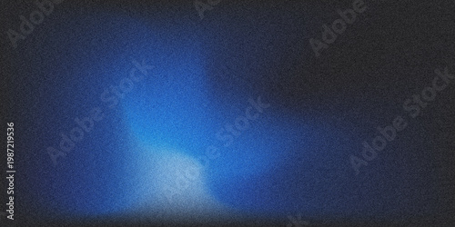 Abstract blue glowing light burst with soft gradient diffusion and blurred luminous texture on dark background creating futuristic atmospheric digital backdrop