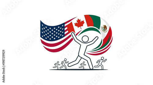 NAFTA Trade Agreement USA Canada and Mexico Unity