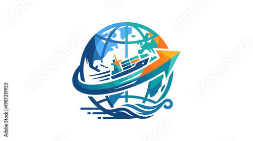 Global Shipping Logistics Logo