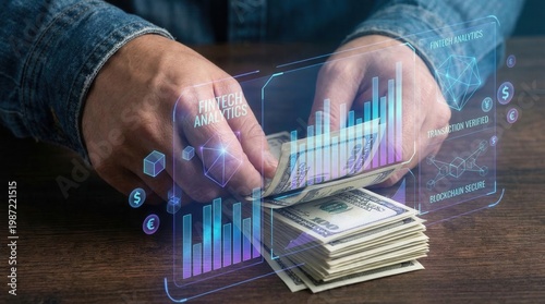Counting cash and using fintech tools for transaction verification in a modern setting