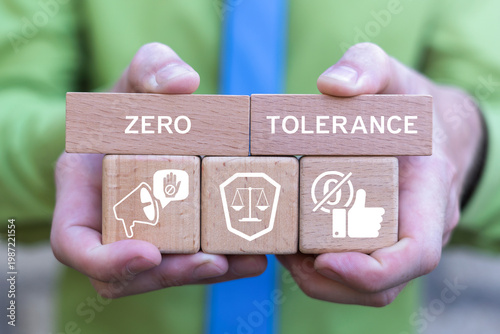 Photos Concept of zero tolerance