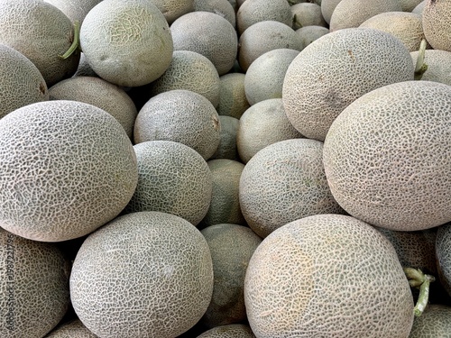 a pile of melons