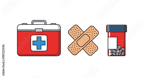 First Aid Kit Medical Supplies.