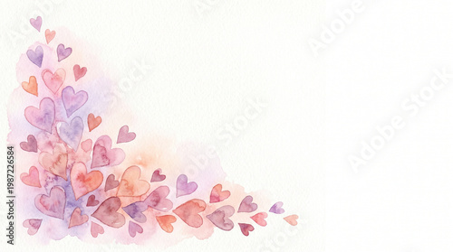 Cascading Hearts Flow
Title: Serene Abstract Watercolor Artwork with Cascading Small Cute Hearts Flowing Rose Quartz Blush Pink Love Concept