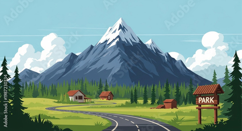 mountain landscape in the mountains