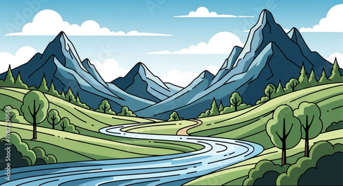 mountain road in the mountains