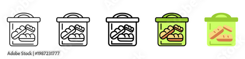 Breadbox Icon With Differences and Colors