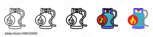Lpg Icon With Differences and Colors