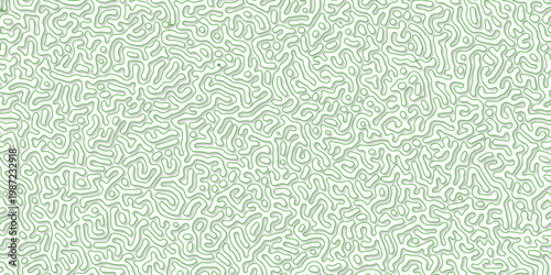 Abstract truing organic wallpaper Turing reaction diffusion monochrome seamless pattern with chaotic motion. Generative algorithm psychedelic background. Reaction-diffusion or truing pattern formation