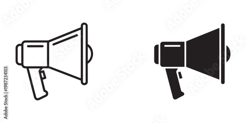 Megaphone icon, Loudspeaker vector symbol