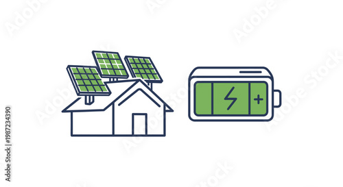 Solar powered home energy storage system.
