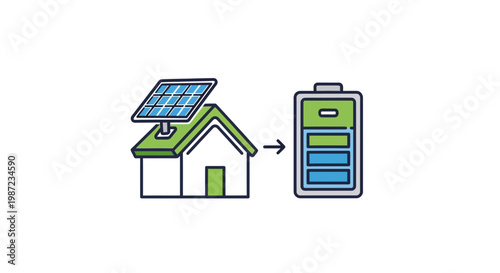 Solar powered home battery storage system.