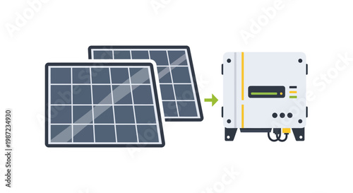 Solar panels and inverter system.