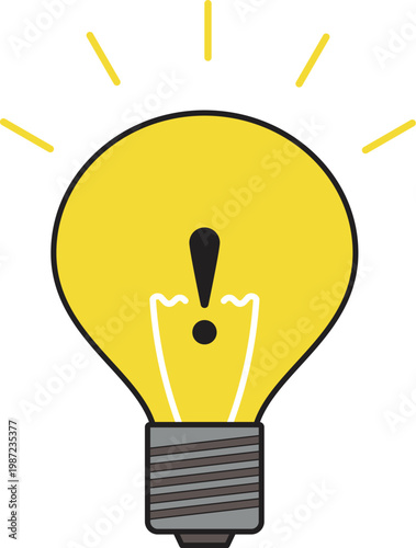 A simple, stylized lightbulb illustration representing a flash of inspiration