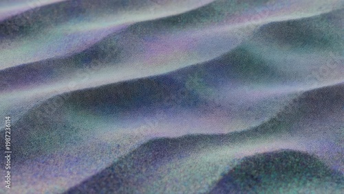 Abstract Sand Dune Waves in Blue and Purple Hues.