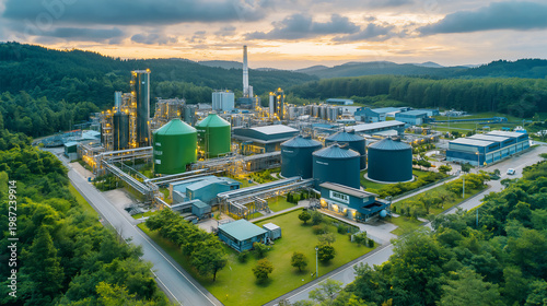 Modern biodiesel production plant.
