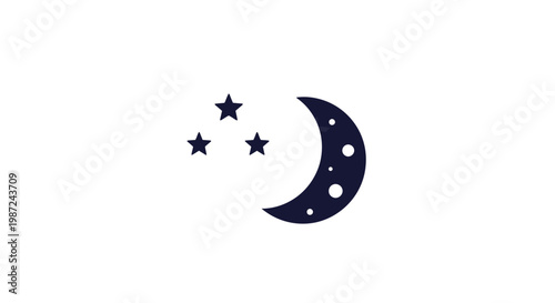 Crescent Moon with Stars.
