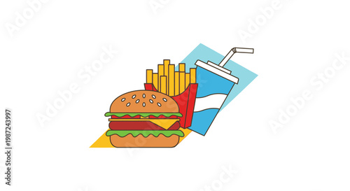 Fast Food Meal Combo.