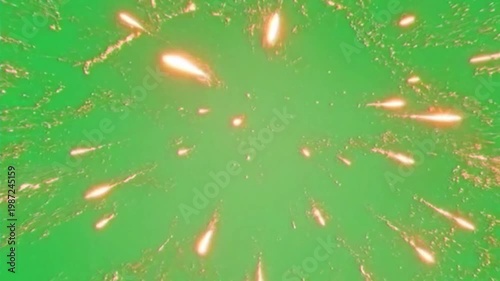 Meteor Impact VFX Green Screen Falling Space Rock Effect