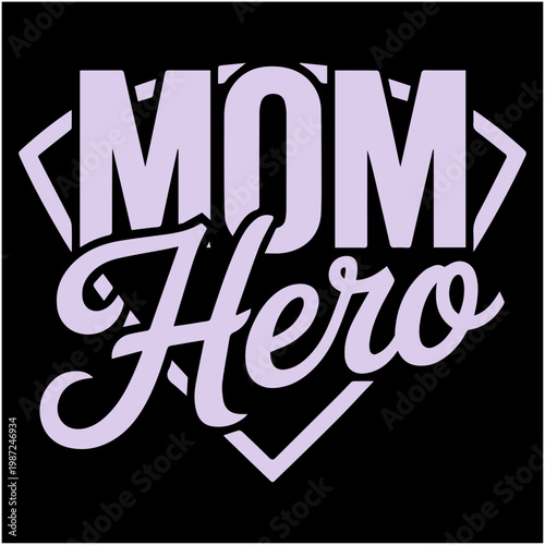 Mom Hero superhero family shirts.