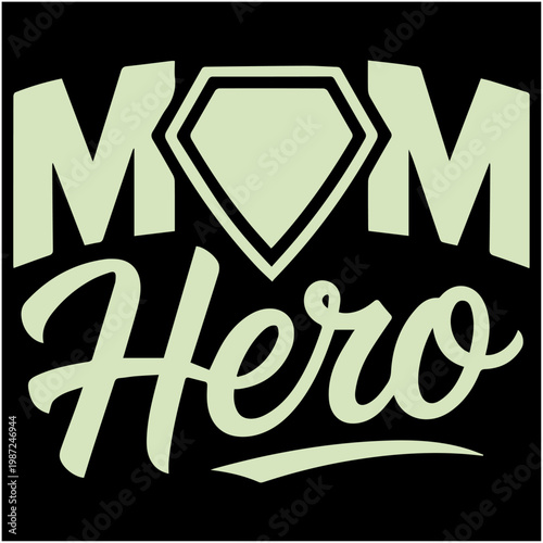 Mom Hero superhero family shirts.