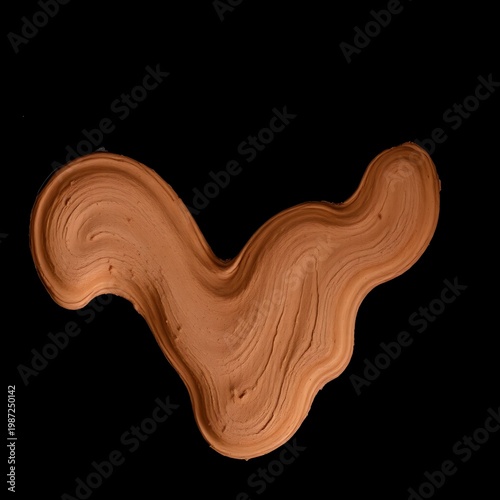 melted chocolate on white background
