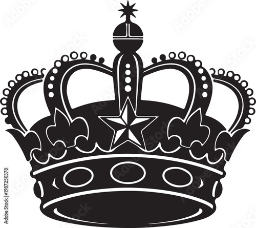 Принти на полотні A crown with a star on top