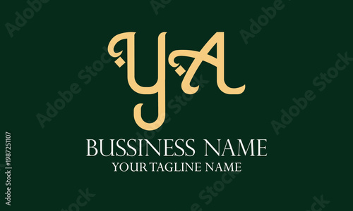 YA Y ya initial logo | initial based abstract modern minimal creative logo, vector template image. luxury logotype logo, real estate homie logo. typography logo. initials logo