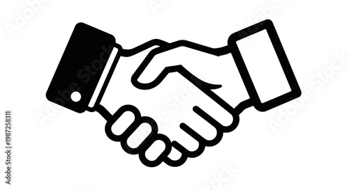 Handshake icon for business agreement.