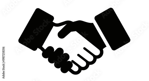 Handshake business partnership and agreement.