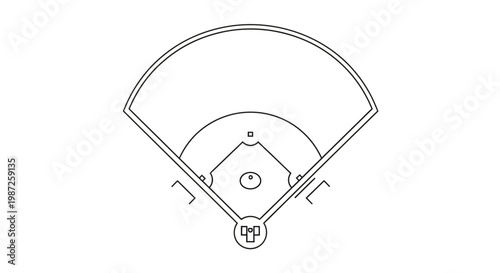 A baseball field from above perspective.