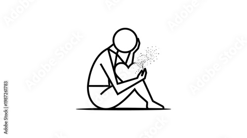 Heartbreak and Sadness Concept
