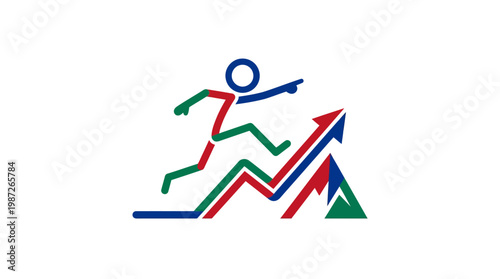 Business Success Concept With Abstract Figure